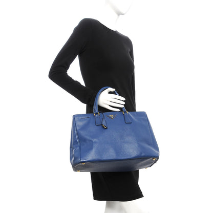 Prada Saffiano Lux Large Tote Bluette 2 of 16