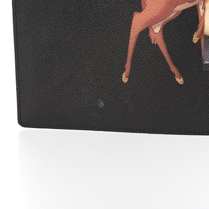 Givenchy Textured Coated Canvas Bambi Print Medium Cosmetic Pouch Black 6 of 7