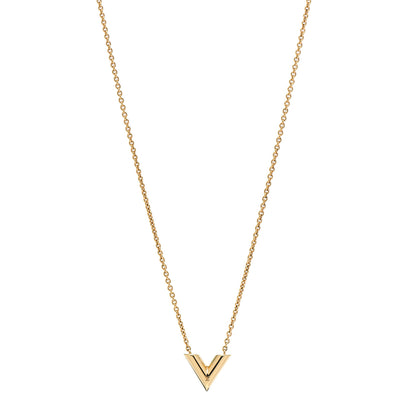 Louis Vuitton Essential V Necklace Gold 1 of 4