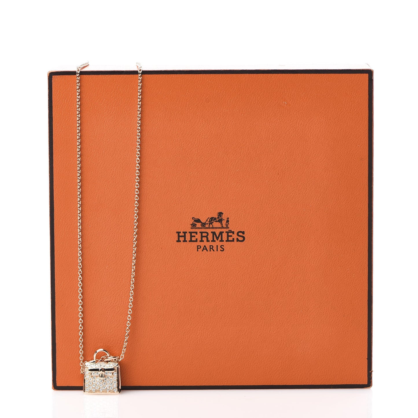 18K Rose Gold Diamond Kelly Amulette Pendant Necklace