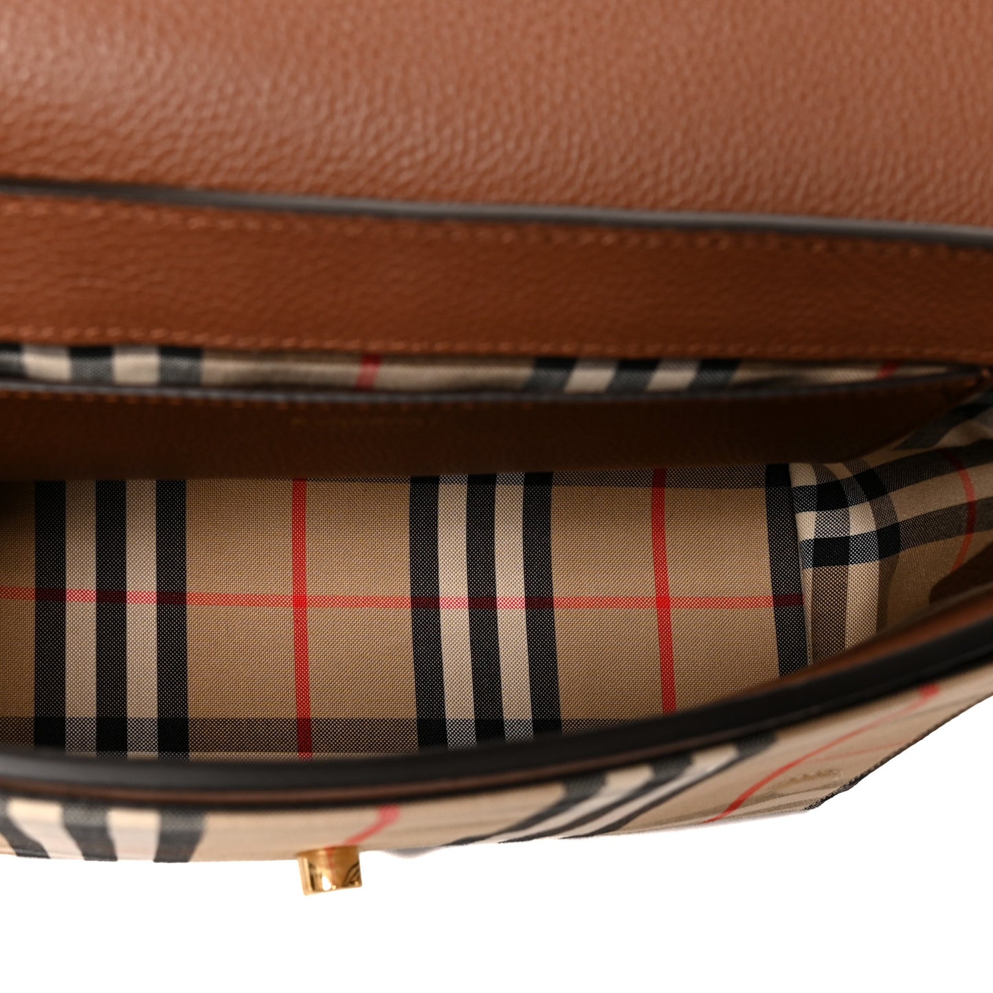 Calfskin Vintage Check Note Crossbody Bag Tan
