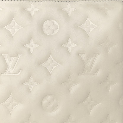 Louis Vuitton Lambskin Embossed Monogram Coussin PM Beige Cream 12 of 17