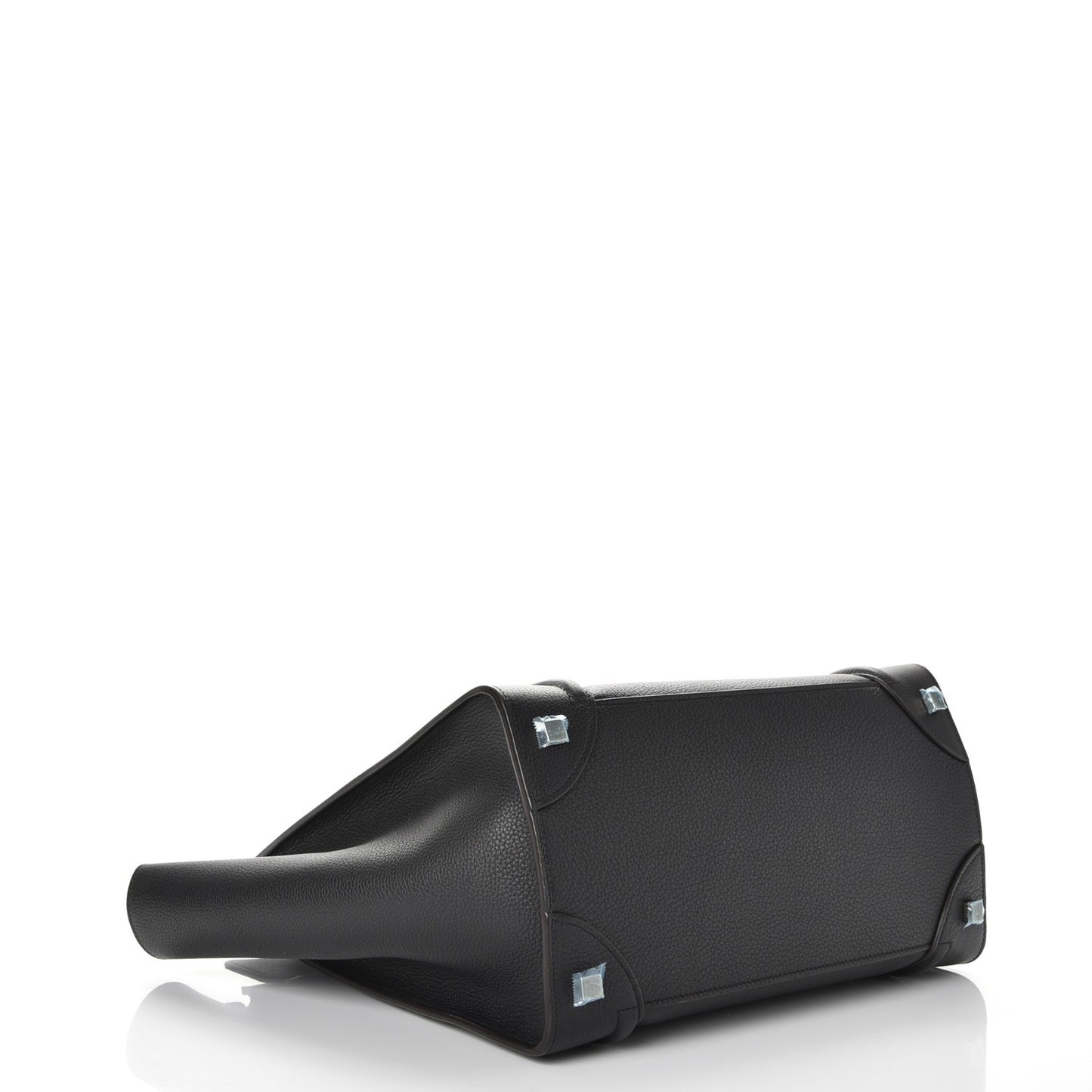 Drummed Calfskin Mini Luggage Black