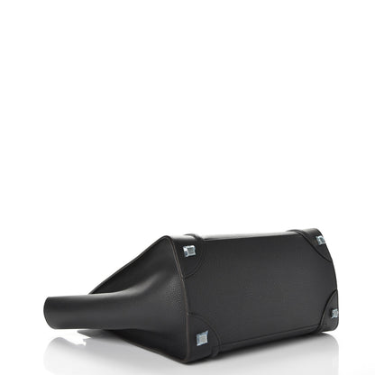 Celine Drummed Calfskin Mini Luggage Black 4 of 8