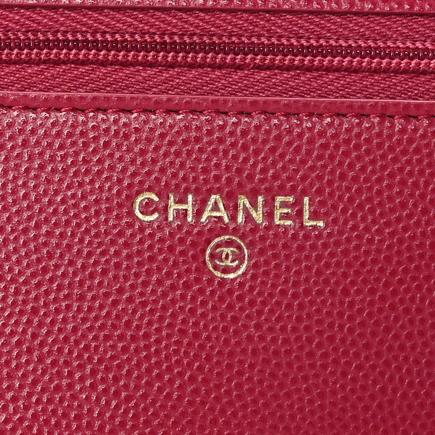Chanel Caviar Quilted Wallet On Chain WOC Dark Pink 6 of 10