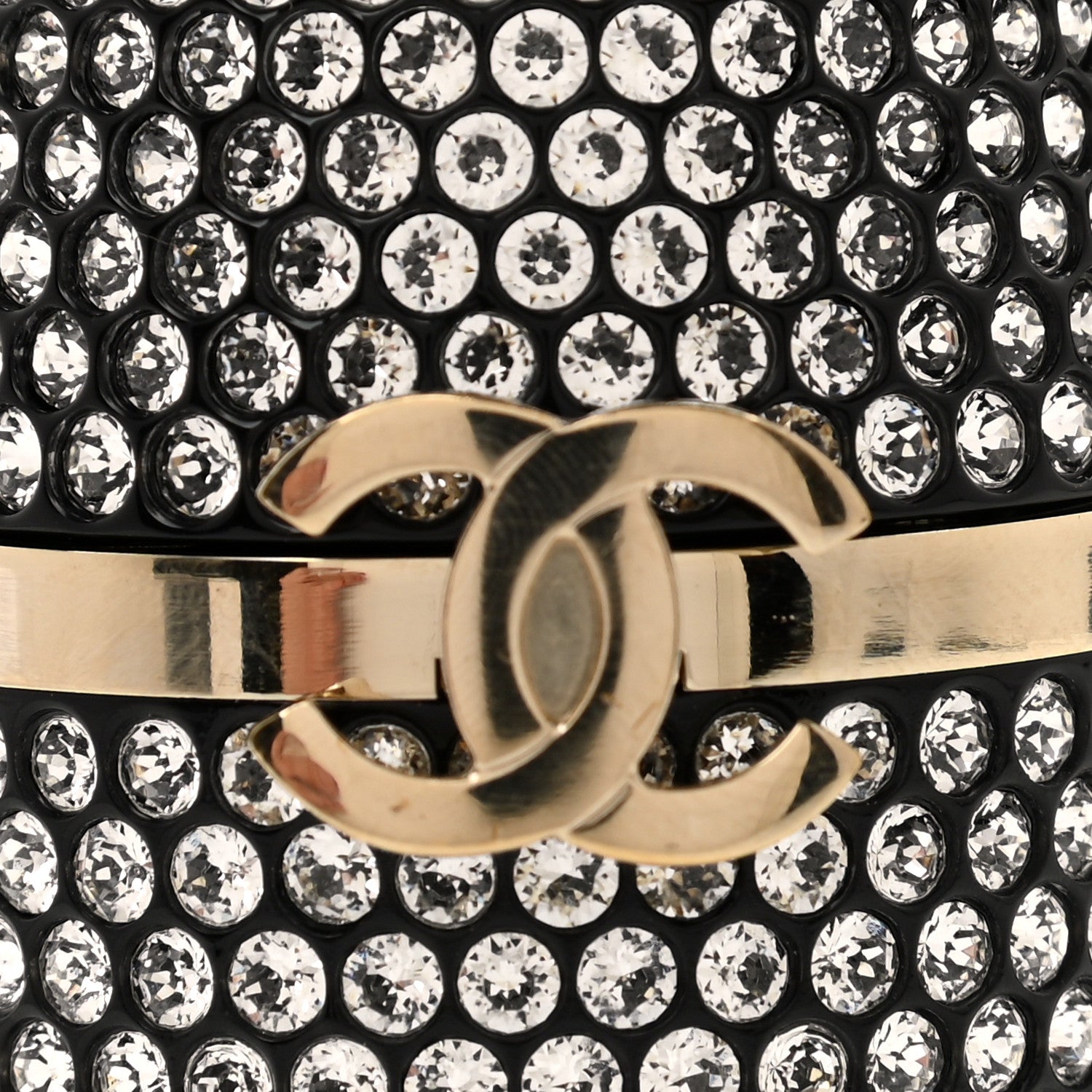 Chanel Metal Resin Lambskin Crystal Lipstick Case Long Necklace On Chain Silver Black Gold 7 of 10