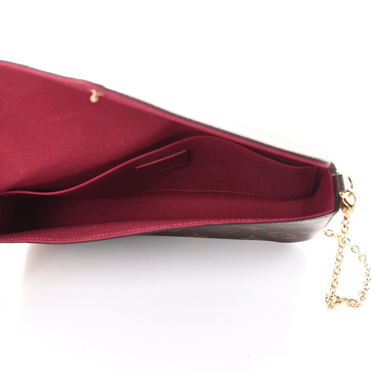 Louis Vuitton Monogram Pochette Felicie Chain Wallet Fuchsia 6 of 13