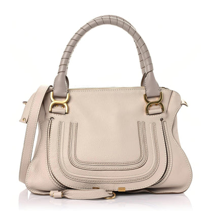 Chloe Calfskin Medium Marcie Satchel Abstract White 1 of 10
