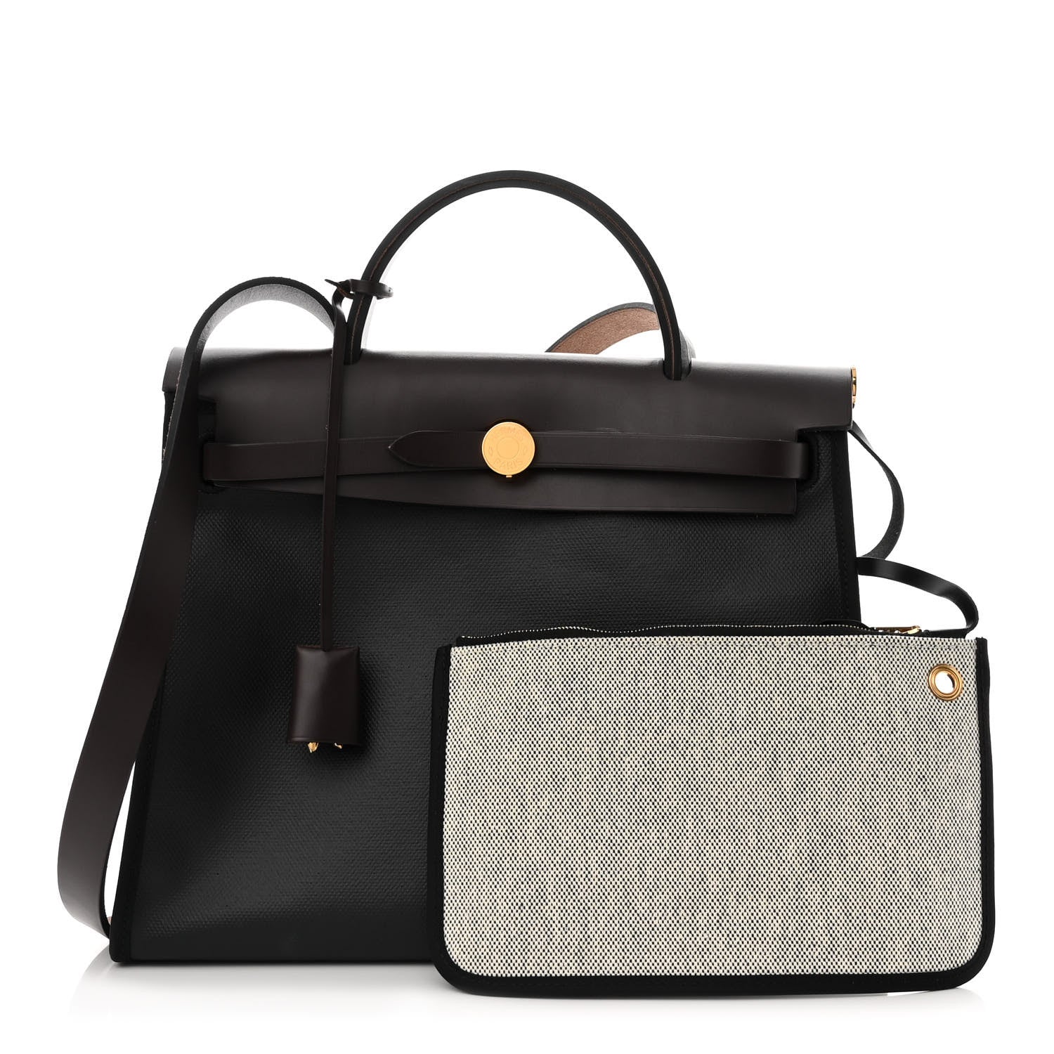 Hermes Toile H Berline Vache Hunter Herbag Zip PM 31 Black Ebene 1 of 11