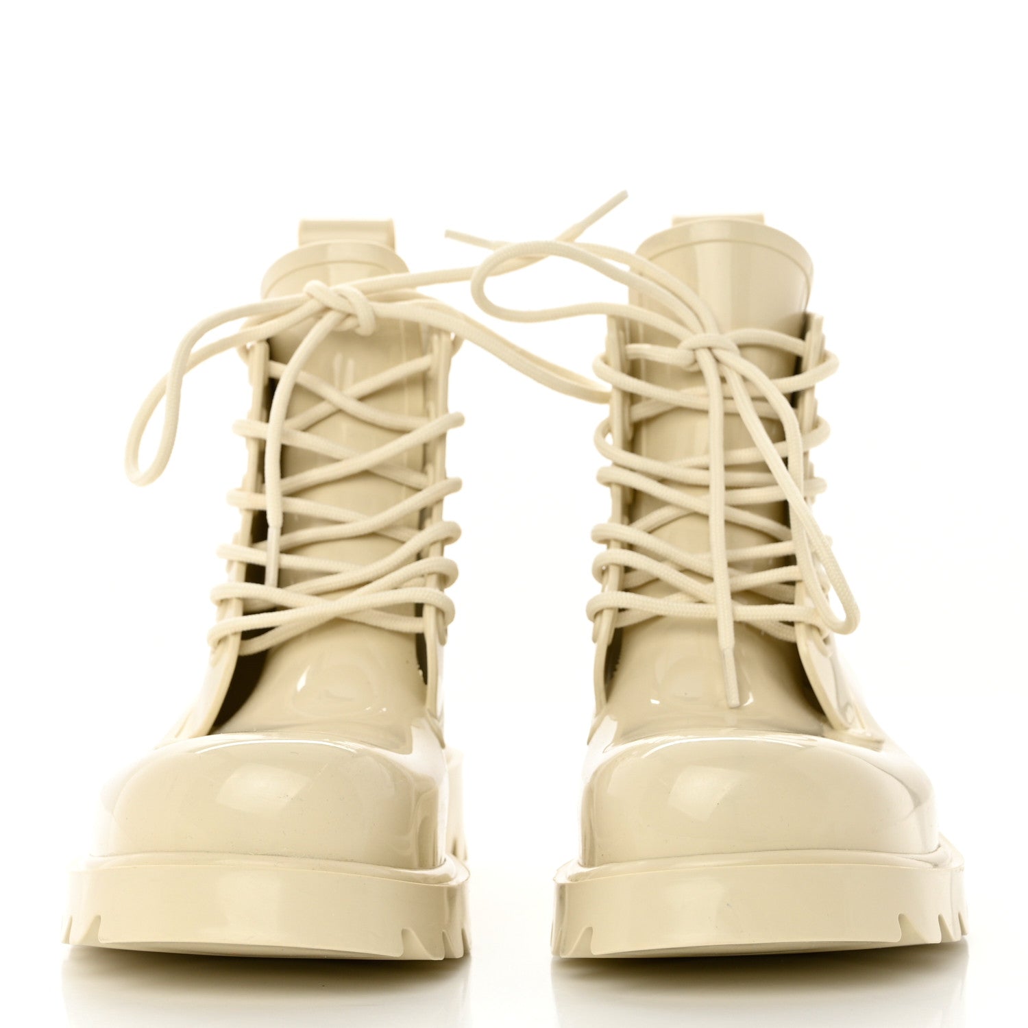 Bottega Veneta Rubber Stride Ankle Boots 38 Sea Salt 2 of 8