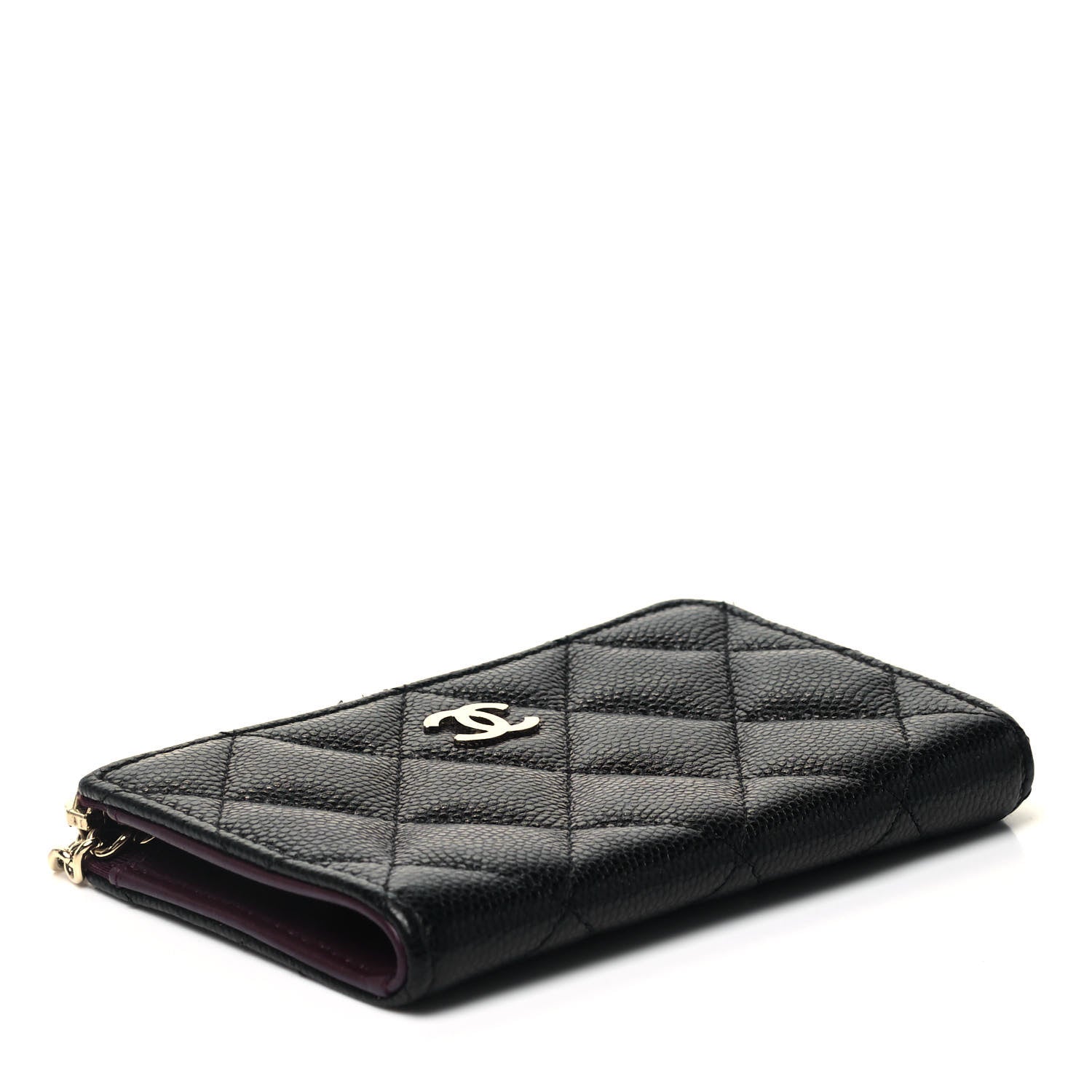 Chanel Caviar Quilted Zipped Key Holder Case Black 4 of 9