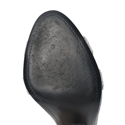 Hermes Suede Goatskin Crystal Premiere 105 Sandals 39 Black 8 of 12