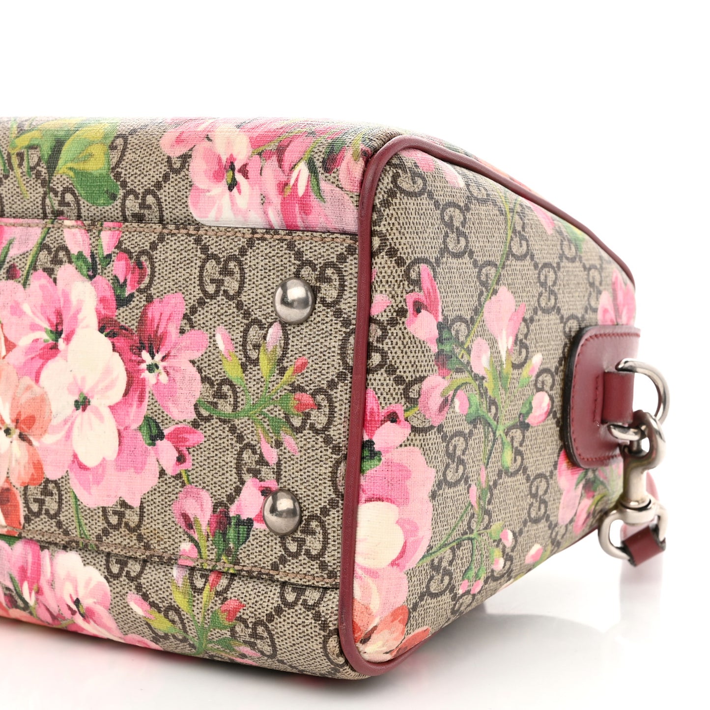 GG Supreme Monogram Blooms Small Boston Beige Multicolor Dry Rose