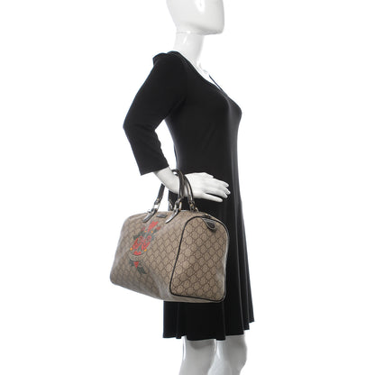 Gucci GG Plus Monogram Tattoo Heart Medium Joy Boston Dark Brown 2 of 14