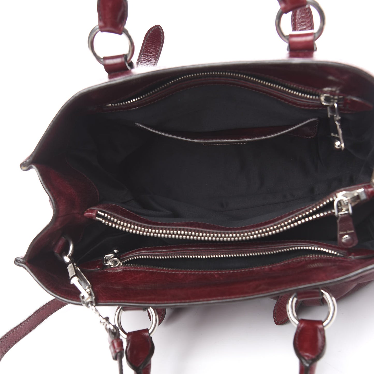 Vitello Shine Tote Amaranto