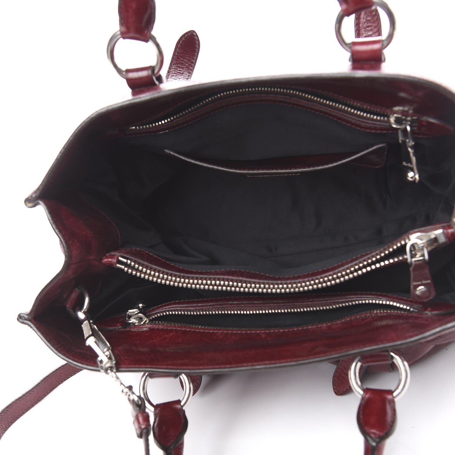 Miu Miu Vitello Shine Tote Amaranto 4 of 15