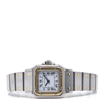 Cartier Stainless Steel 18K Yellow Gold 24mm Santos De Cartier Galbee Automatic Watch 2 of 4