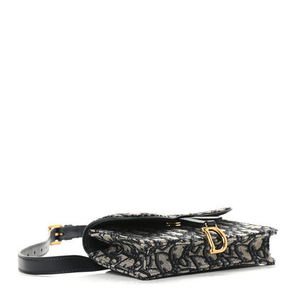 Christian Dior Oblique Saddle Belt Bag Blue 3 of 8