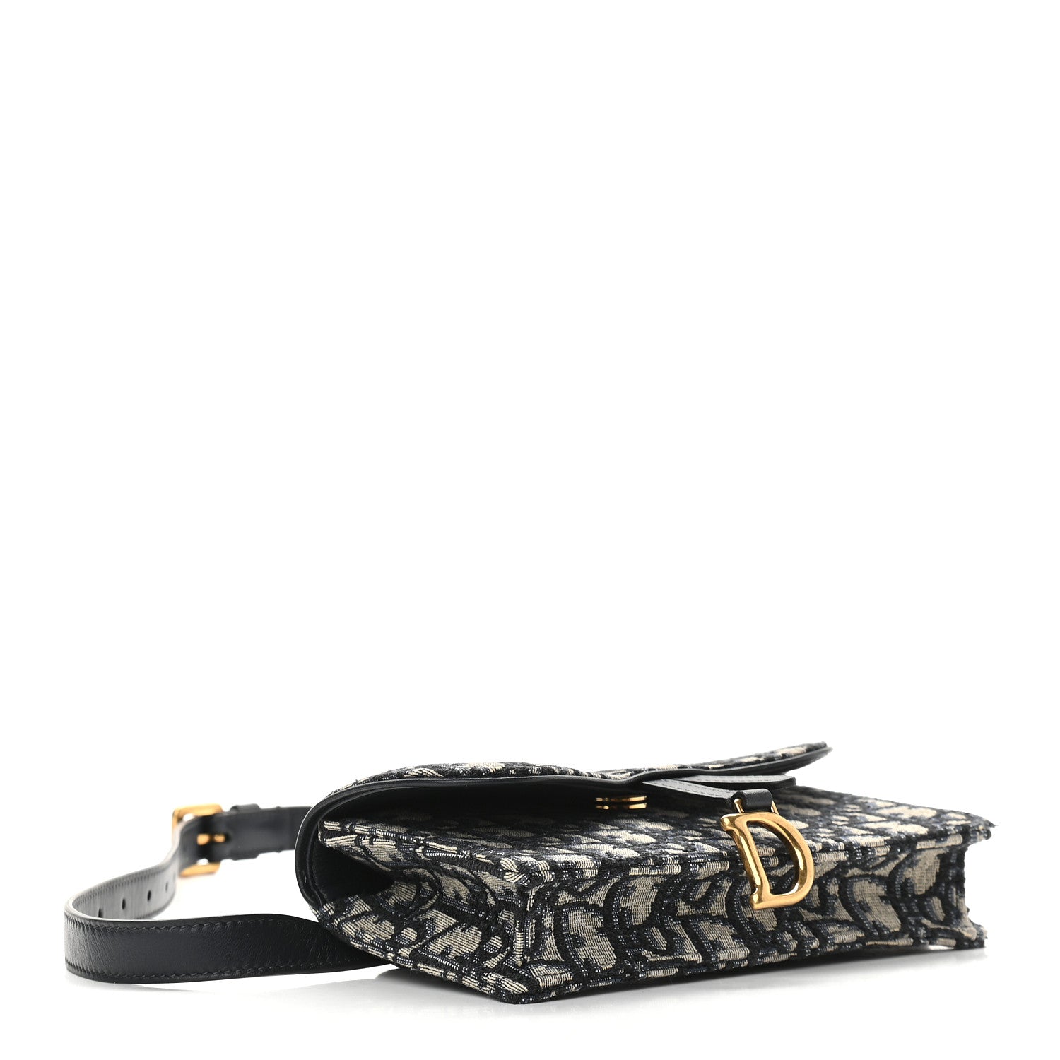 Christian Dior Oblique Saddle Belt Bag Blue 3 of 8