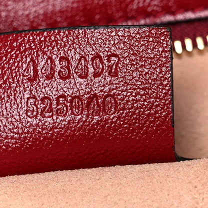 Gucci Monogram Azalea Calfskin Matelasse Diagonal Small GG Marmont Shoulder Bag Beige Ebony New Cherry Red 13 of 29
