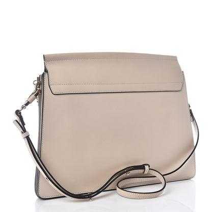 Chloe Calfskin Pineapple Perforated Medium Faye Shoulder Bag Abstract White 3 of 9