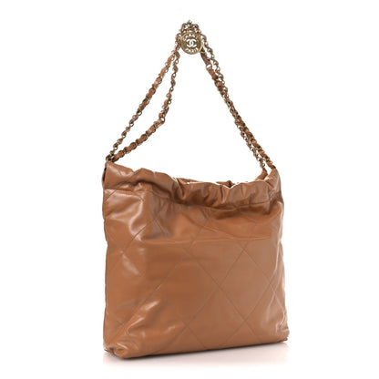 Chanel Shiny Calfskin Quilted Small Chanel 22 Beige 4 of 11