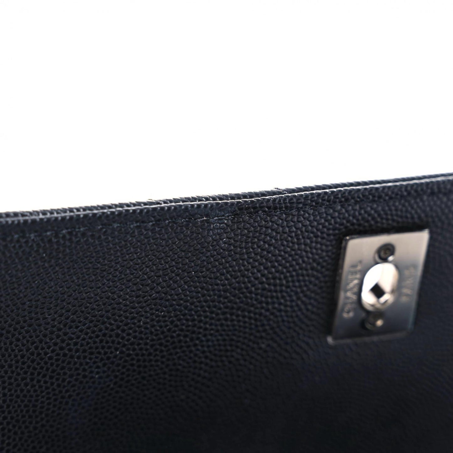 Caviar Chevron Quilted Mini Coco Handle Flap Black