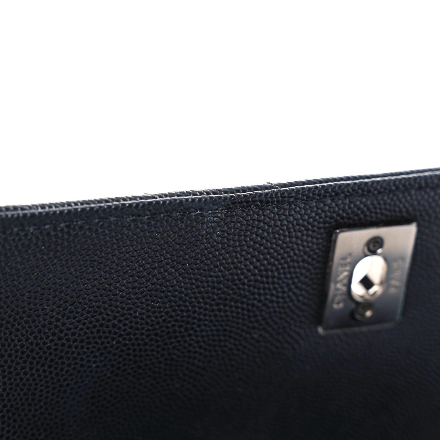 Chanel Caviar Chevron Quilted Mini Coco Handle Flap Black 7 of 9