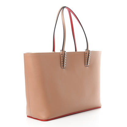 Christian Louboutin Calfskin Spikes East West Cabata Tote Nude 4 of 13