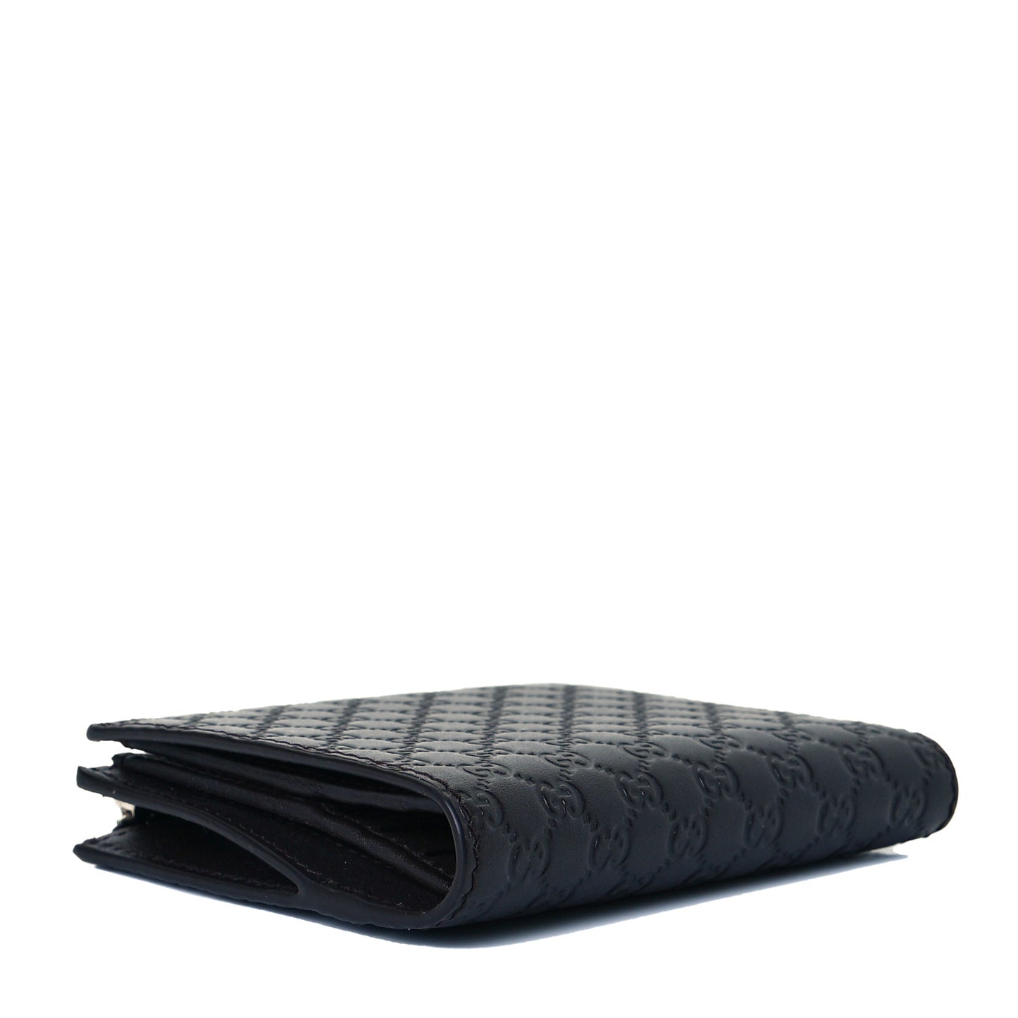 Microguccissima Snap Bi-Fold Wallet Black