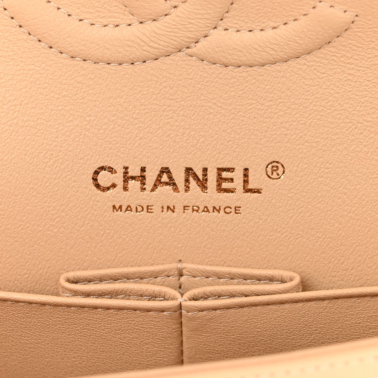 Chanel Caviar Quilted Medium Double Flap Beige Clair 6 of 12