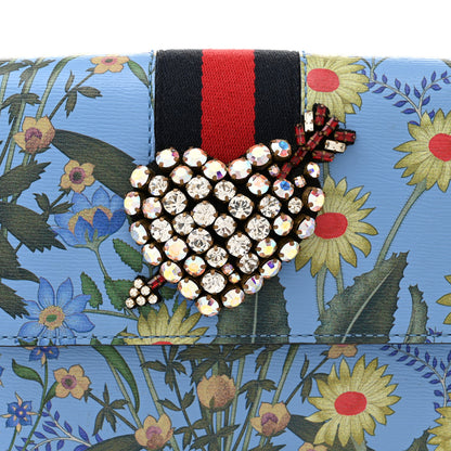 Gucci Calfskin Web New Flora Crystal Heart Totem Azure 8 of 13