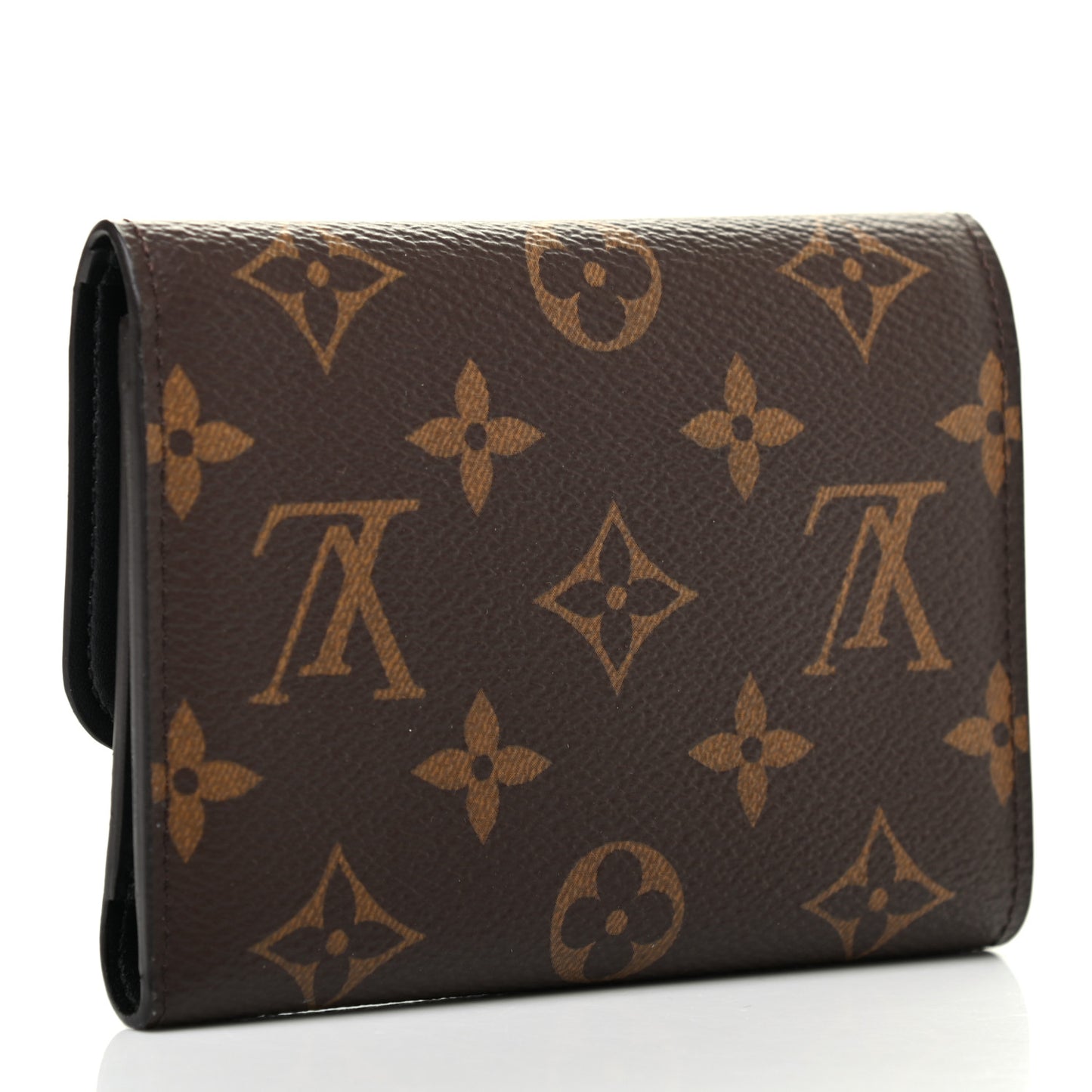 Monogram Flower Lock Compact Wallet Black