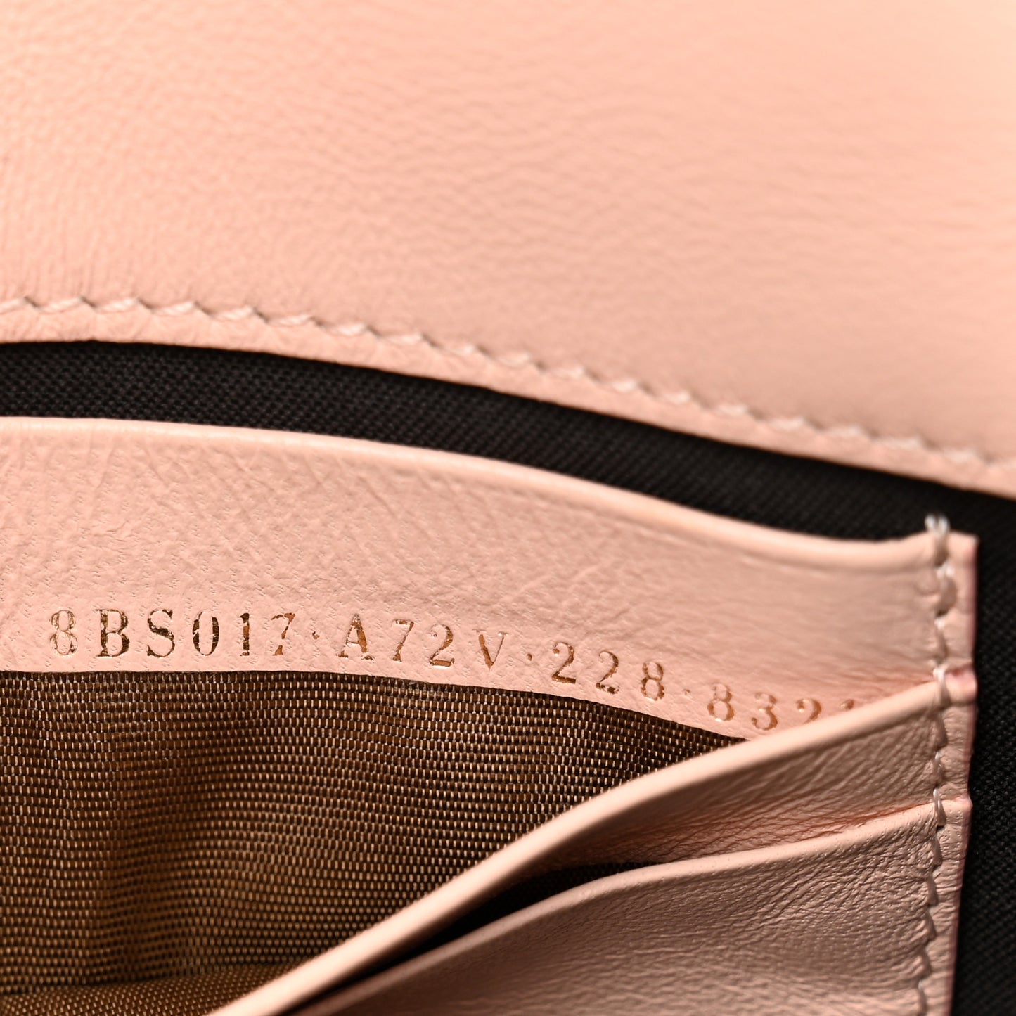 Nappa FF 1974 Embossed Mini Baguette Rosa Quarzo