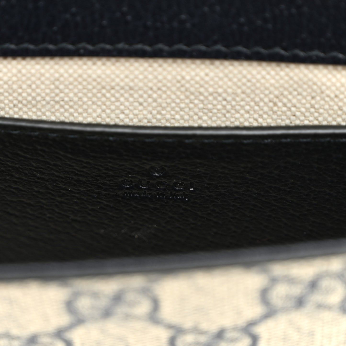 GG Supreme Monogram Textured Dollar Calfskin Web Mini Ophidia Envelope Shoulder Bag Beige Blue