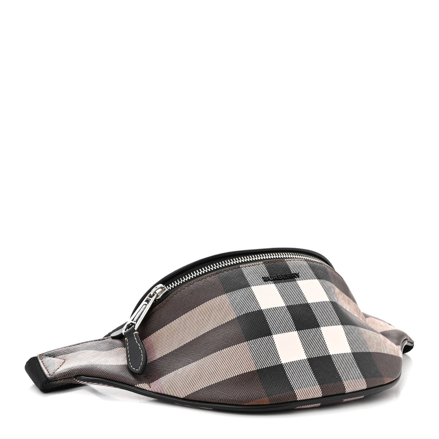 E-canvas Check Mini Cason Bum Bag Dark Birch Brown