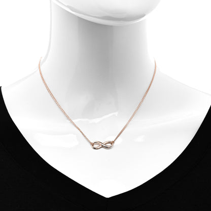 Tiffany 18K Rose Gold Infinity Double Chain Pendant Necklace 2 of 6