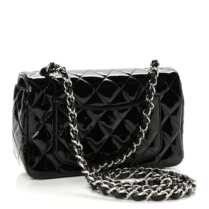 Chanel Patent Calfskin Quilted Mini Rectangular Flap Black 3 of 10