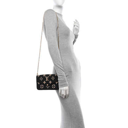 Louis Vuitton Empreinte Monogram Giant Felicie Pochette Black Beige 2 of 11