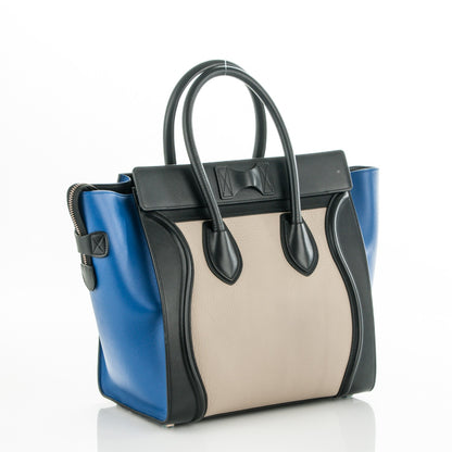 Celine Elephant Calfskin Mini Tri-Color Luggage Beige 3 of 7