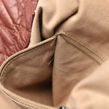 Chanel Distressed Lambskin Vintage Ligne Lady Braid Tote Brown 9 of 14