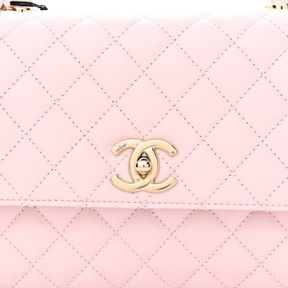 Chanel Caviar Quilted Small Coco Handle Flap Light Pink 8 of 10