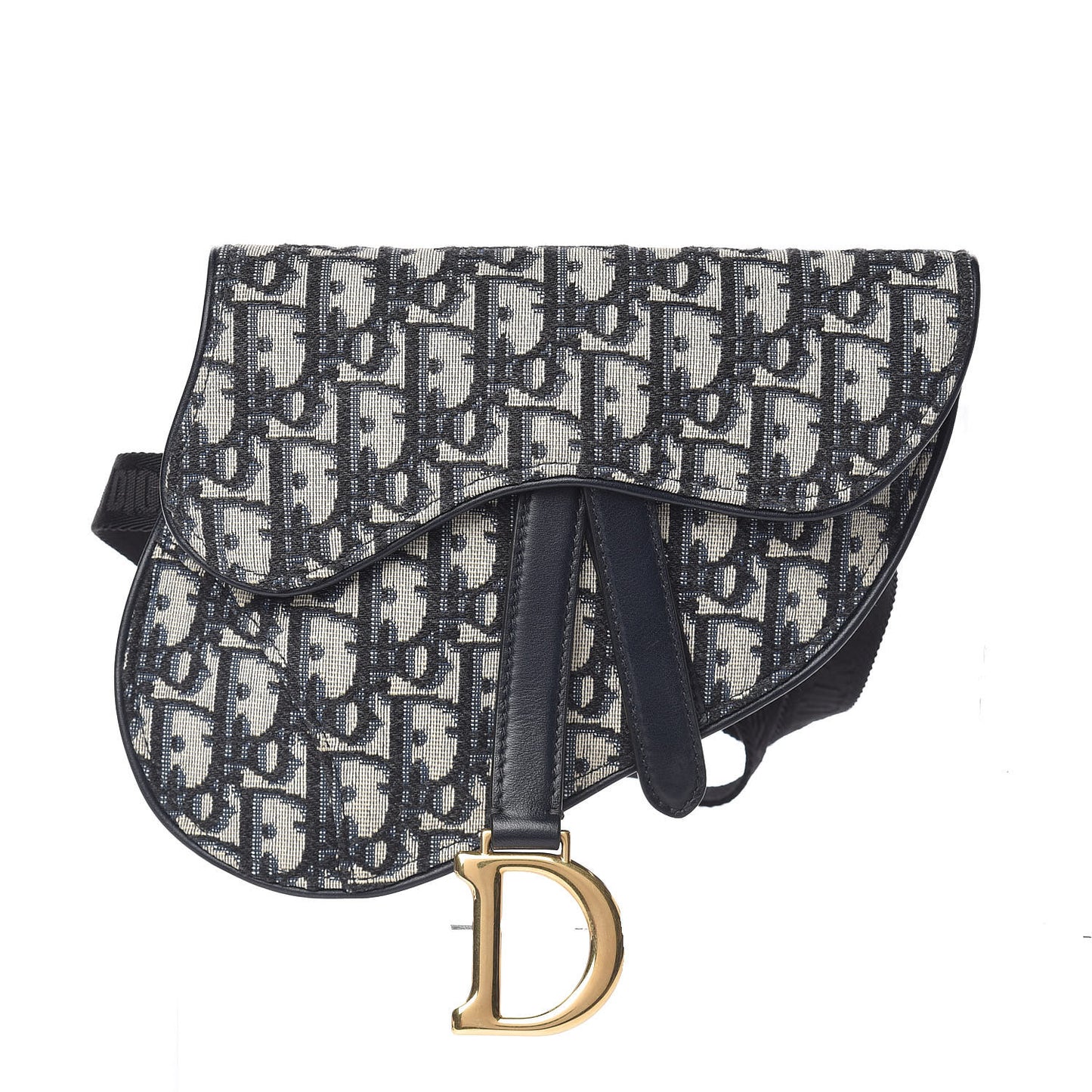 Oblique Saddle Belt Bag Blue