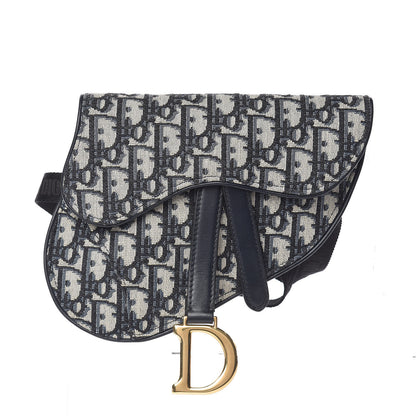 Christian Dior Oblique Saddle Belt Bag Blue 1 of 9