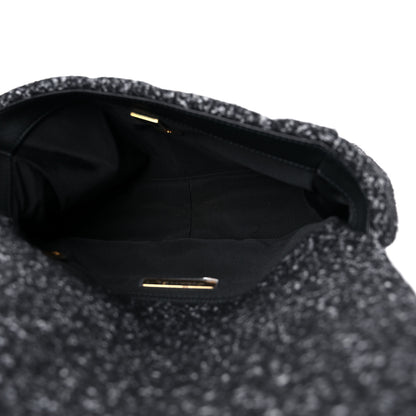 Chanel Tweed Quilted Medium Chanel 19 Flap Black Grey 4 of 8
