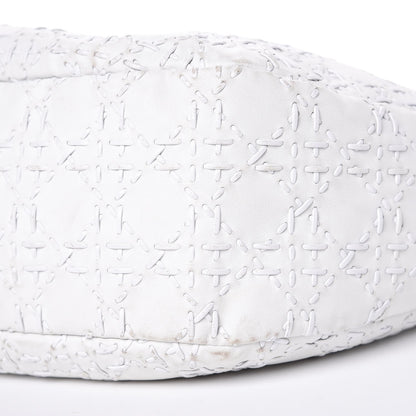 Christian Dior Lambskin Stitched Cannage Hobo White 14 of 19