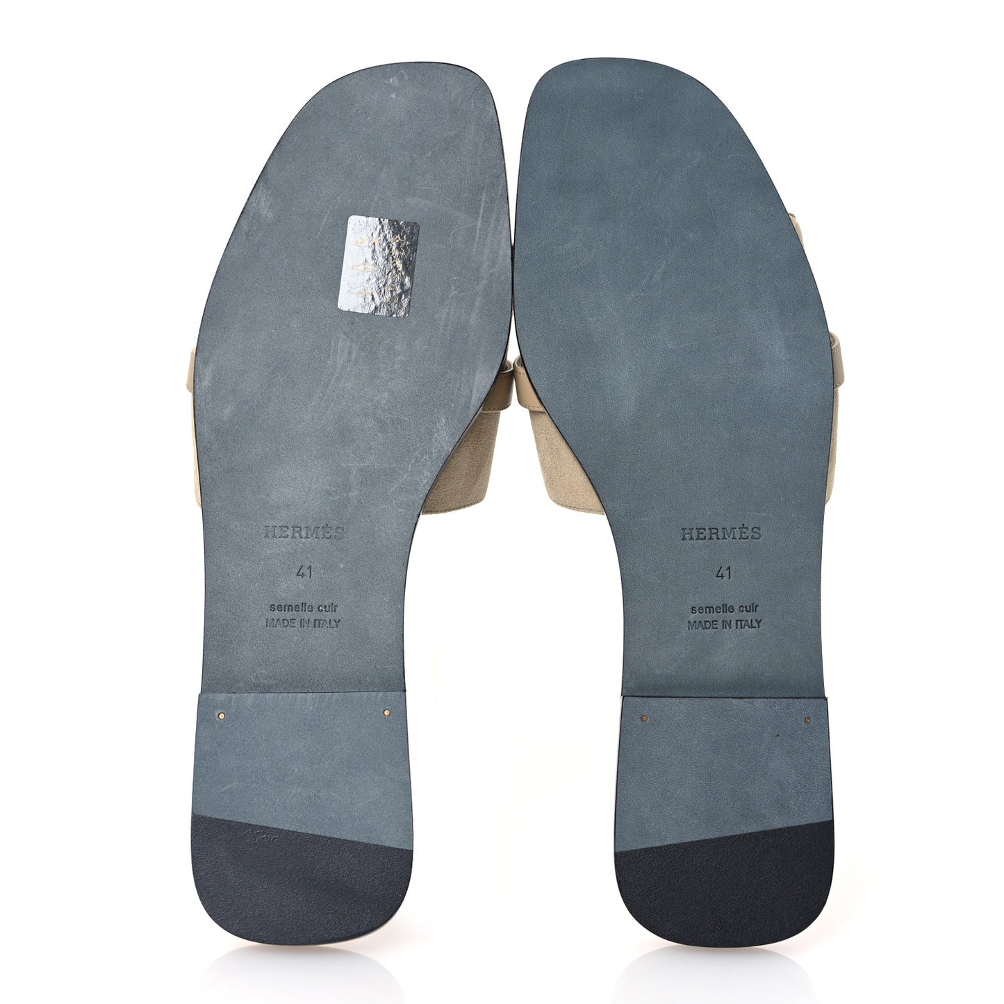 Suede Goatskin Giulia Sandals 41 Beige Lin