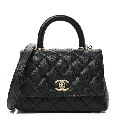 Chanel Caviar Quilted Extra Mini Coco Handle Flap Black 1 of 9