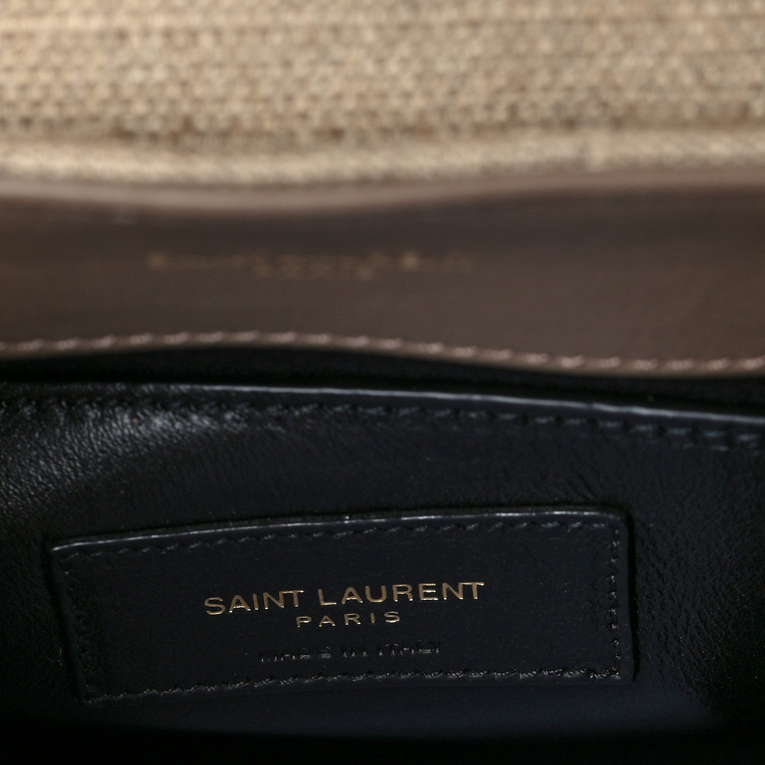 Saint Laurent Linen Y Quilted Monogram Small Loulou Chain Satchel Natural Taupe 6 of 8