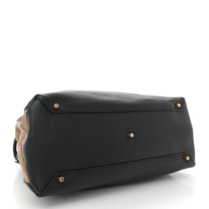 Burberry Smooth Calfskin Medium Sartorial Banner Tote Black 4 of 15